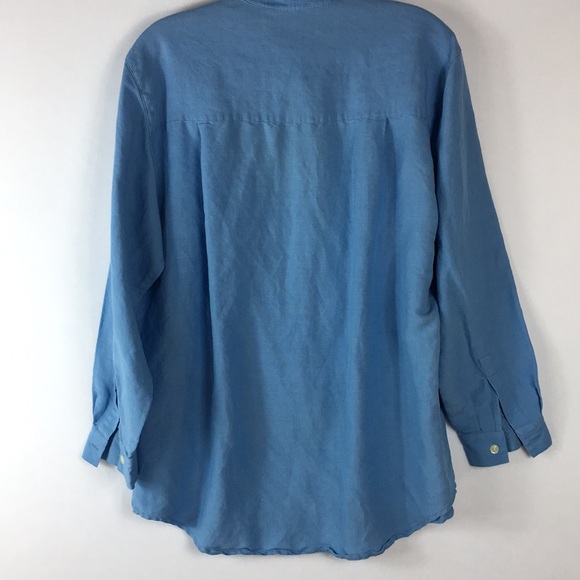 Liz Claiborne Crazy Horse Ramie Rayon Button Down Shirt - Picture 3 of 8